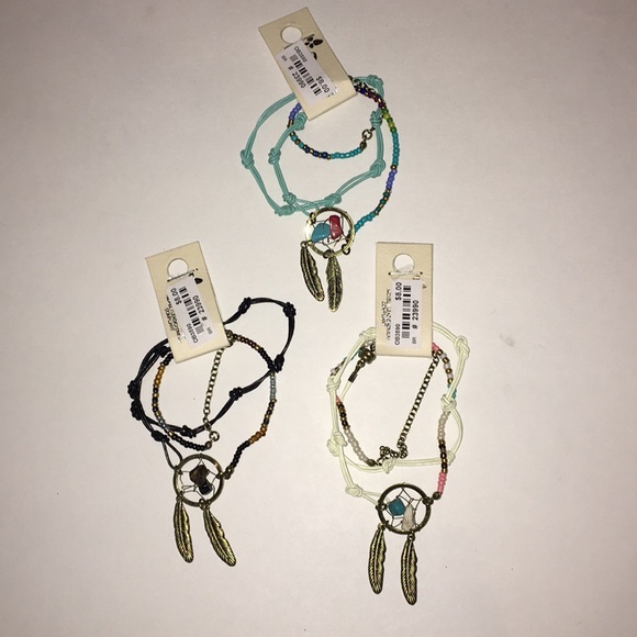 Set of 3 dream catcher wrap bracelets - Picture 1 of 5